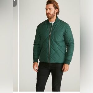 NWT ROBERT GRAHAM REVERSIBLE QUILTED BOMBER JACKET